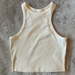 H&M cream racer back tank